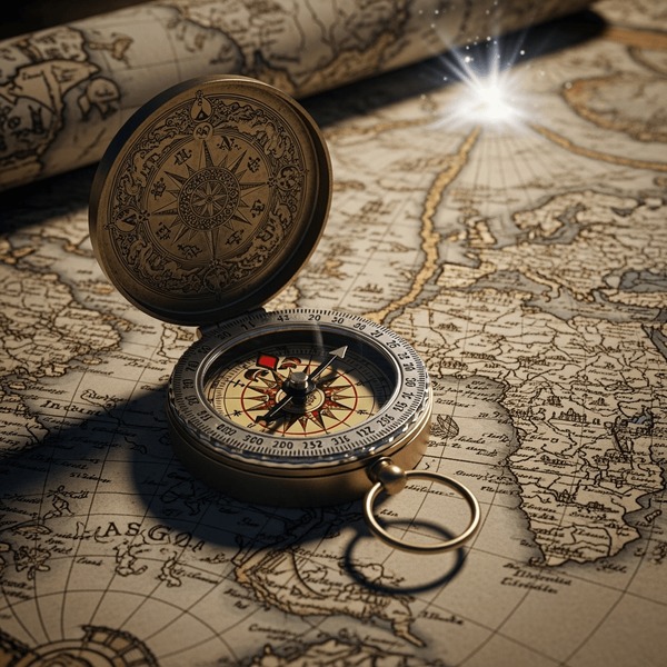 compass_and_map Ancient compass and map 600nw