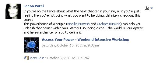 Leena access your power testimonial